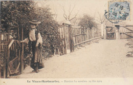 CPA. [75] > PARIS > Le Vieux Montmartre - Derrière Les Moulins 29 Mai 1904 - TBE - District 09
