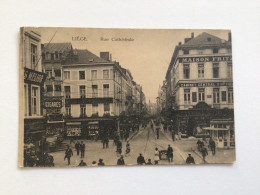 Carte Postale Ancienne (1922) Liège Rue Cathédrale - Liege