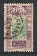 GUINEE - 1922-26 - N°YT. 84 - Gué à Kitim 5c Violet-brun - Oblitéré / Used - Usati