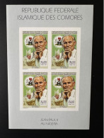 Comores Comoros Komoren 1999 YT 1122 ND Imperf Pape Jean-Paul II Papst Johannes Paul Pope John Paul - Isole Comore (1975-...)