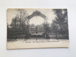 Carte Postale Ancienne (début 1900) Péruwelz Parc Edouard Simon La Porte Monumentale - Peruwelz