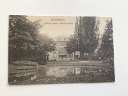 Carte Postale Ancienne (1910) Péruwelz Château Dapsens, Vue Des Jardins - Peruwelz