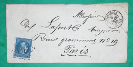N°22 GC 5017 BOUFFARICK ALGERIE POUR PARIS 1865 LETTRE COVER FRANCE - 1849-1876: Periodo Clásico