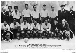 75 PARIS EQUIPE DE FOOTBALL DU RACING CLUB DE PARIS 1946-1947 - Sonstige & Ohne Zuordnung