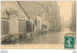 92 LEVALLOIS PERRET CRUE DE LA SEINE 1910  MAISON GOUET RUE RASPAIL - Levallois Perret