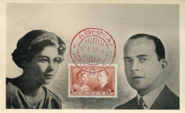 X0620 Greece, Maximum 9.1.1938 Princess Friederike And Crown Prince Paul, - Tarjetas – Máximo