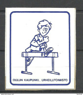 FINLAND Finland Oulu City Sport Department Vignette (sticker/Aufkleber), Used, On Piece - Erinnofilia