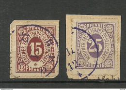Deutschland Germany Ca. 1885 Berlin Local City Post Stadtpost Berliner Packetfahrt-Gesellschaft 15 & 25 Pf. O - Correos Privados & Locales
