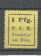 Germany Deutsches Reich Ca. 1895 Frankfurt Am Main Local City Post Postverkehr Lokalpost Stadtpost 1 Pfg. (*) - Correos Privados & Locales