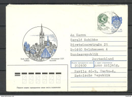 ESTLAND Estonia 1989 2nd Soviet Occupation Illustrated Cover Tallinn City View Sent To Germany - Estonie