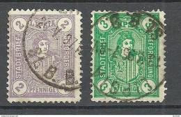 GERMANY O 1896-1897 LIPSIA LEIPZIG Privater Stadtpost Local City Post, 2 & 3 Pf. O - Private & Lokale Post