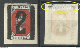 Germany Ca. 1880 ESSEN Biene Privater Stadtpost Local City Post With INVERTED Kopfstehender OPT (*) NB! Oben Defekt! - Private & Local Mails