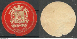 FINLAND FINNLAND City Of KOTKA Interesting Old Seal Stamp Siegelmarke NB! Tear & Thinned Place! - Otros & Sin Clasificación