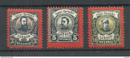 Germany Ca 1890 LÜBECK Privater Stadtpost Local City Post, 3 Stamps, MNH - Privatpost