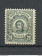 Germany Ca 1890 Hamburg Altona Mercur L. V. Beethoven Privater Stadtpost 20 Pf. Local City Post MNH - Private & Lokale Post