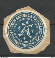 FINLAND FINNLAND Police Of City Turku Turu Vignette Seal Stamp Siegelmarke - Autres & Non Classés