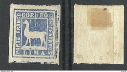 PERU 1873 Michel 18 * Lama Lima City Post Stadtpost Signed - Perù