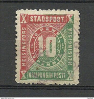 FINLAND HELSINKI 1885/87 Local City Post Stadtpost Helsinki 10 Pen Perf 12 1/2 O - Local Post Stamps