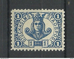 SCHWEDEN Sweden Stockholm Stadtpost Local City Post 1 öre MNH - Local Post Stamps