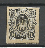 Germany Deutschland Ca 1890 Lokaler Stadtpost FREIBURG Local City Post Privatpost 1 Pf. MNH - Private & Local Mails