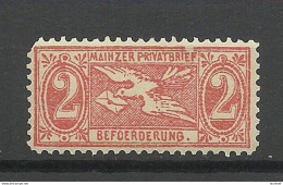 Germany Deutschland Ca 1885 Lokaler Stadtpost MAINZ Local City Post MNH - Correos Privados & Locales