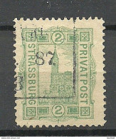 GERMANY O 1890 Strassburg Strasbourg Privater Stadtpost Local City Post 2 Pf. O - Private & Local Mails