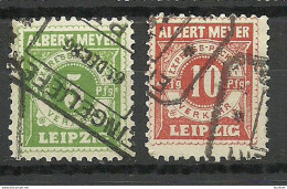 GERMANY O 1890 LEIPZIG Privater Stadtpost Local City Post Albert Meyer O - Private & Lokale Post