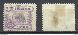 GERMANY 1885 HAMBURG Stadtpost Local City Post Privatpost Tricycle Fahrrad * NB! Thinned Places Dünnere Stellen - Private & Lokale Post