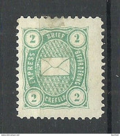 Germany Deutschland Ca 1890 Lokaler Stadtpost CREFELD Local City Post Privatpost * - Private & Local Mails