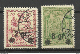 POLEN Poland 1916 Warschau City Post Michel 9 - 10 A O - Used Stamps