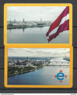 RIGA LATVIA 2019 Fahrkarten City Transport Card Tickets, 2 Various Designs - Sonstige & Ohne Zuordnung