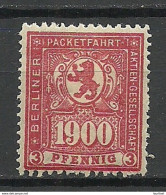 Deutschland 1900 BERLIN Lokaler Stadtpost Local City Post Paket-Beförderung * - Posta Privata & Locale