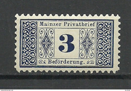 Deutschland Ca 1885 Lokaler Stadtpost MAINZ Local City Post * - Correos Privados & Locales