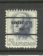 USA 1962/63 Pre-cancel Kansas City Mo. Michel 817 - Vorausentwertungen