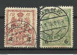 POLEN Poland 1915 City Post Warschau Michel 5 - 6 O - Used Stamps