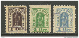 DENMARK 1887 RANDERS Lokalpost Local City Post 1 - 3 öre O - Local Post Stamps