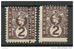 GERMANY Privater Stadtpost HAMBURG Mercur Local City Post Perforation Varieties Abart - Postes Privées & Locales