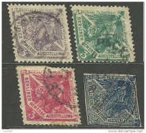 Germany Deutschland 1896 Privatpost Stadtpost Local City Post Berlin Berliner Gewerbeausstellung, 4 Stamps, O - Postes Privées & Locales