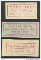 Estland Estonia Estonie 1930ies Publicity Or Advertising Cancels On Cover Cuts Reklamestempel - Estonia
