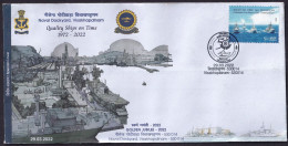 India 2022 Naval Dockyard Visakhapatnam Qulity Ship, Indian Navy, War, Sp Cover (**) Inde Indien - Cartas & Documentos
