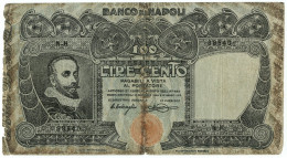100 LIRE FALSO D'EPOCA BANCO DI NAPOLI BIGLIETTO AL PORTATORE 31/05/1915 MB/BB - [ 8] Fictifs & Specimens