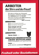 Artiste CPA Staeck, Klaus, Arbeiter Der Stirn Und Faust, CDU - Other & Unclassified