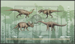 Deutschland 2008 Mi-Nr.2687 - 2690 Block 73 O Gest. ESST. Weiden Dinosaurier ( Bl. 141) - 2001-2010