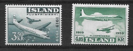 ICELAND 1959 Airmal 40TH ANNIVERSARY OF ICELANDIAN AVIATION  MNH - Luftpost