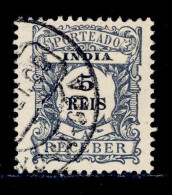 ! ! Portuguese India - 1904 Postage Due 5 R - Af. P04 - Used - India Portoghese