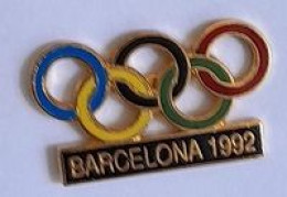 Pin' S  Doré  Sports  Anneaux  Jeux  Olympiques  BARCELONA  1992 - Giochi Olimpici
