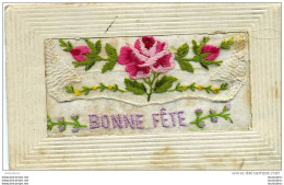 CARTE BRODEE BONNE FETE - Embroidered