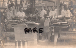 CARTE PHOTO,51,MARNE,FISMES,ATELIER LAPLANCHE,RARE,MACHINE-OUTIL,RARE,OUVRIER - Other & Unclassified