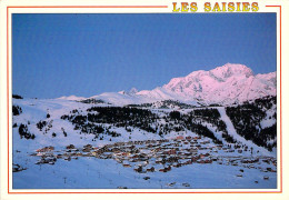 73 - Les Saisies - Crépuscule Sur La Station - Au Fond, Le Mont Blanc - Other & Unclassified