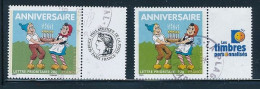 France 2007 - 4091A Deux Timbres Anniversaire Sylvain Et Sylvette Personnalisé Avec Logo Céres Et TPP - Oblitéré - Used Stamps